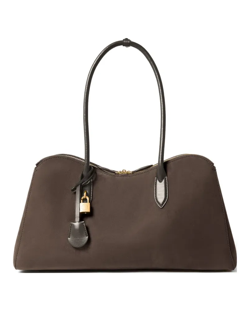 Stella McCartney Tote Bag in Wildlederoptik mit Schloss-Detail - Braun Braun