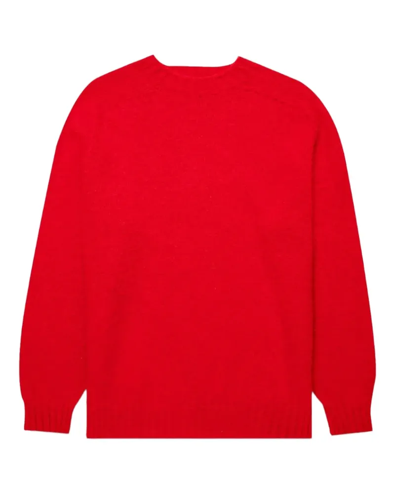 Sunspel Gerippter Strickpullover - Rot Rot