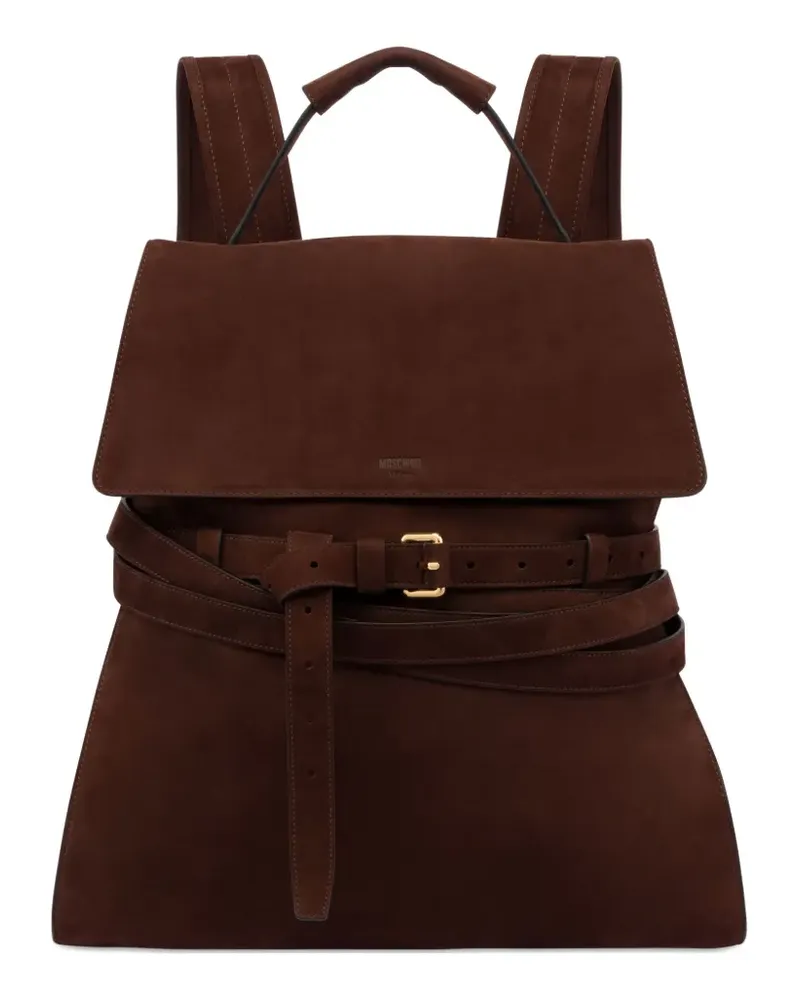 Moschino Tie Me Rucksack - Braun Braun