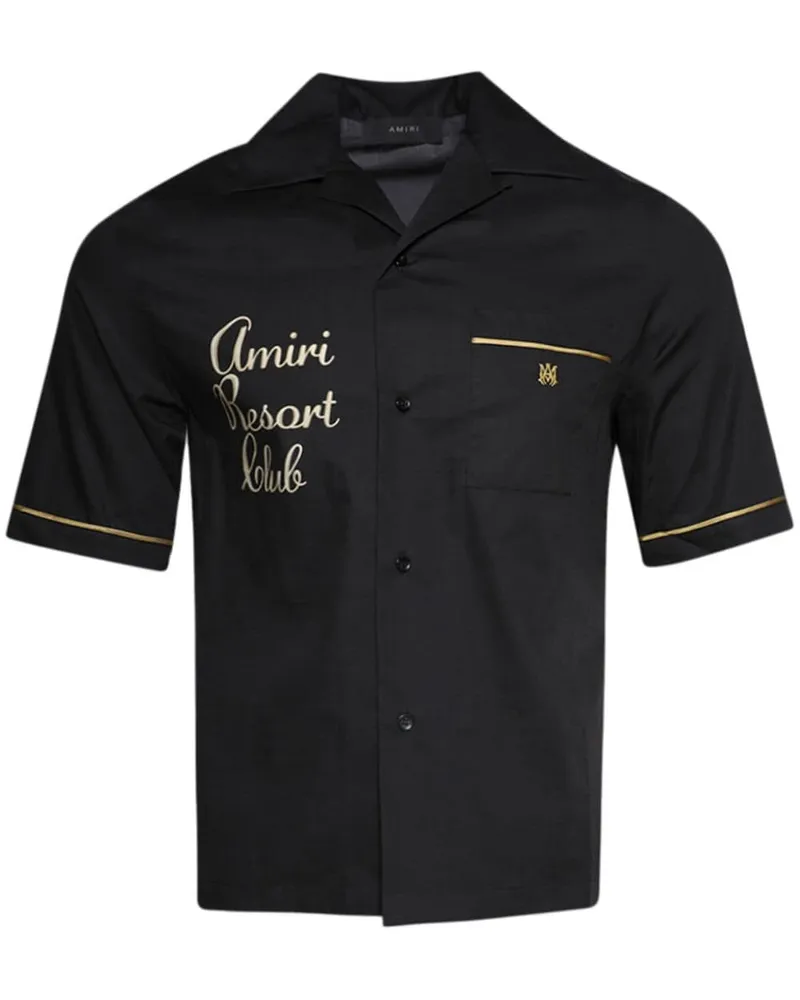 Amiri Resort Club embroidered shirt Schwarz