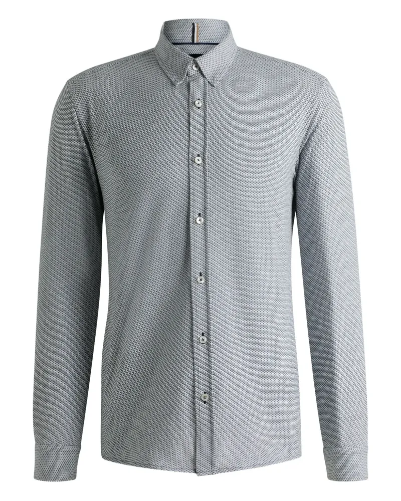 HUGO BOSS Strukturiertes Hemd - Blau Blau