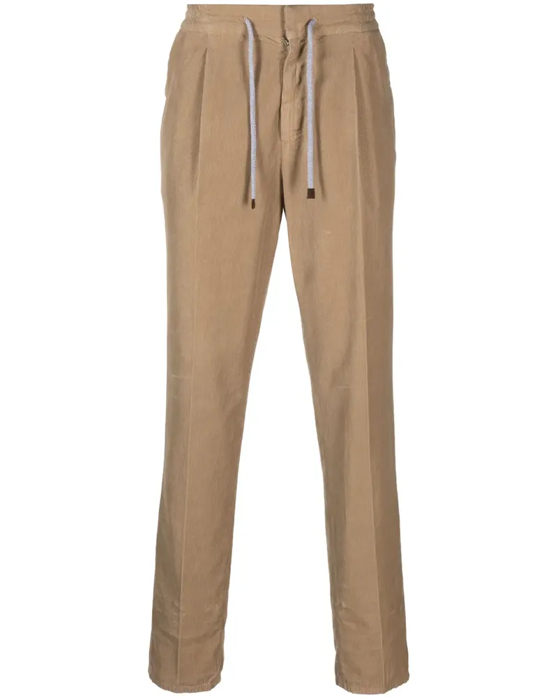 Brunello Cucinelli Tapered-Hose aus Cord - Nude Nude