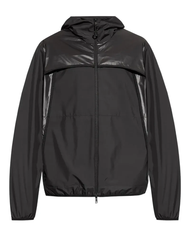 Moncler Jacke mit Logo-Patch - Schwarz Schwarz