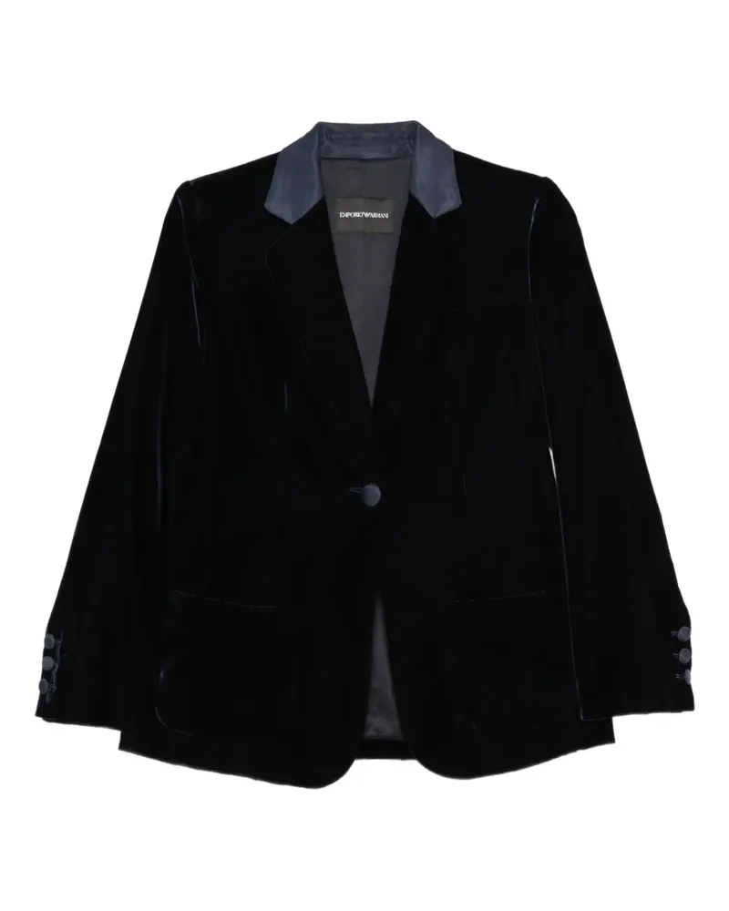 Emporio Armani Blazer aus Samt - Blau Blau