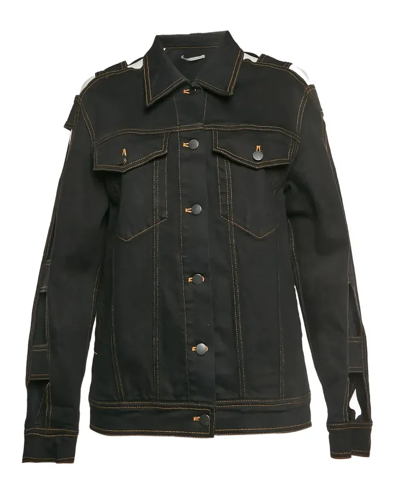Alessandra Rich long-sleeve denim jacket - Schwarz Schwarz
