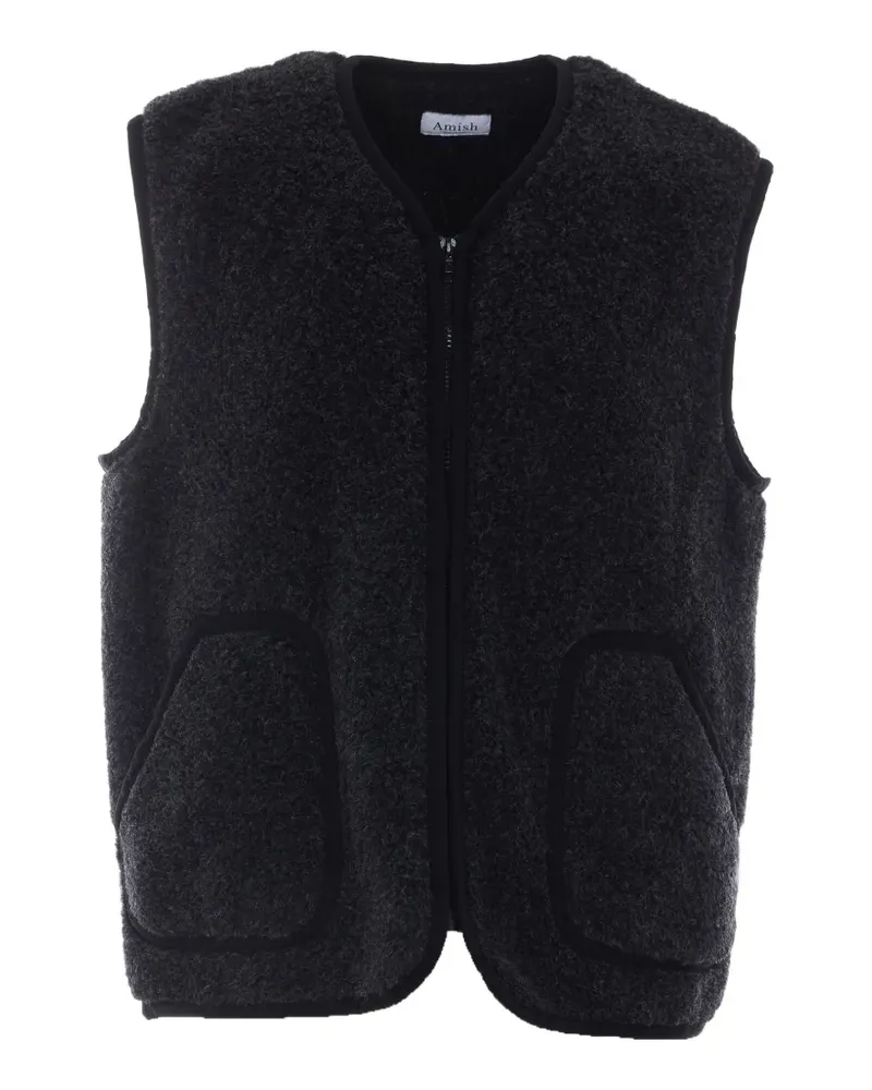 Amish Yellostone zip-up waistcoat - Grau Grau