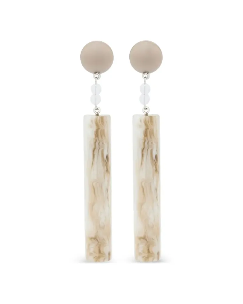 Emporio Armani Hängeohrringe mit marmoriertem Effekt - Nude Nude