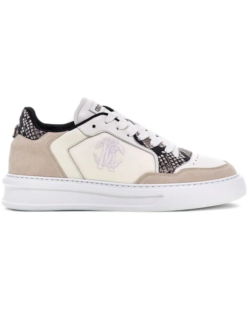 Roberto Cavalli Sneakers in Colour-Block-Optik - Weiß Weiß