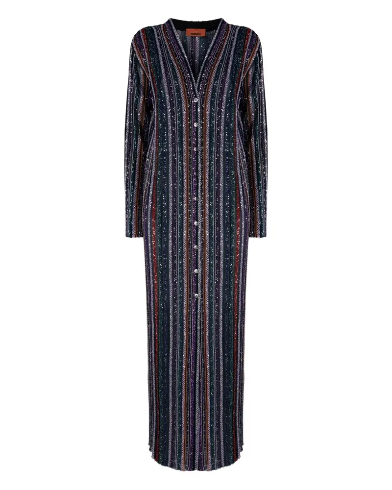 Missoni Gestreifter Cardigan mit Pailletten - Blau Blau