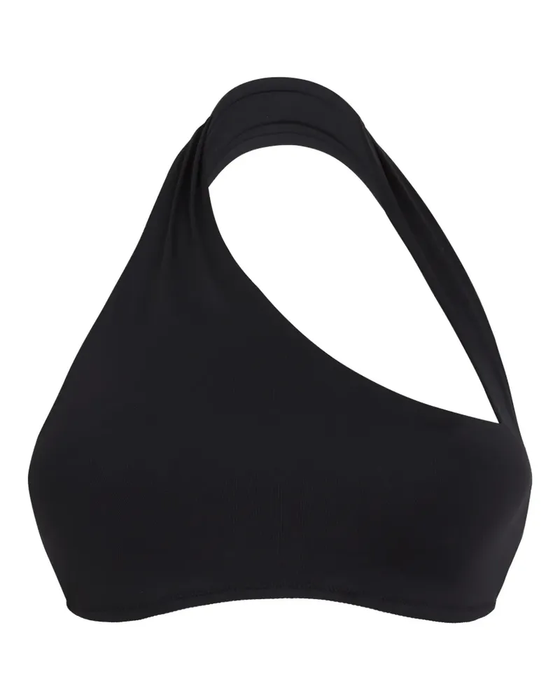 Vilebrequin Fania asymmetric halter-neck bikini top - Schwarz Schwarz