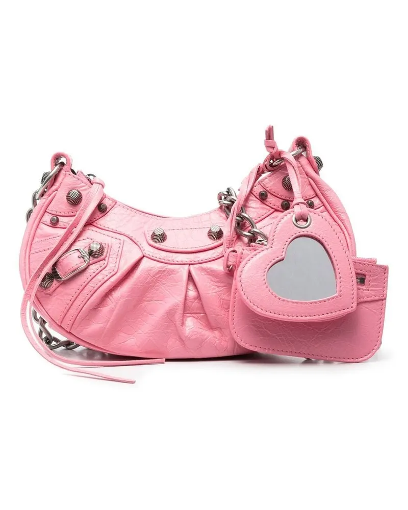 Balenciaga XS Le Cagole Schultertasche - Rosa Rosa