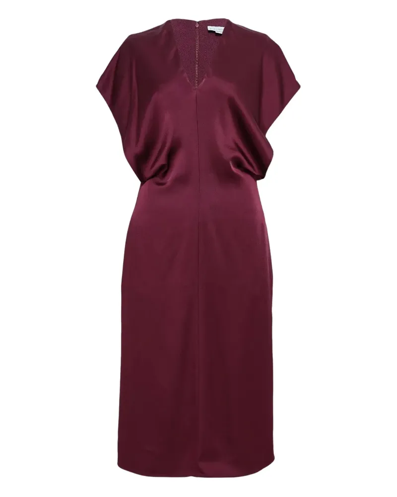 Stella McCartney Kleid mit V-Ausschnitt - Rot Rot