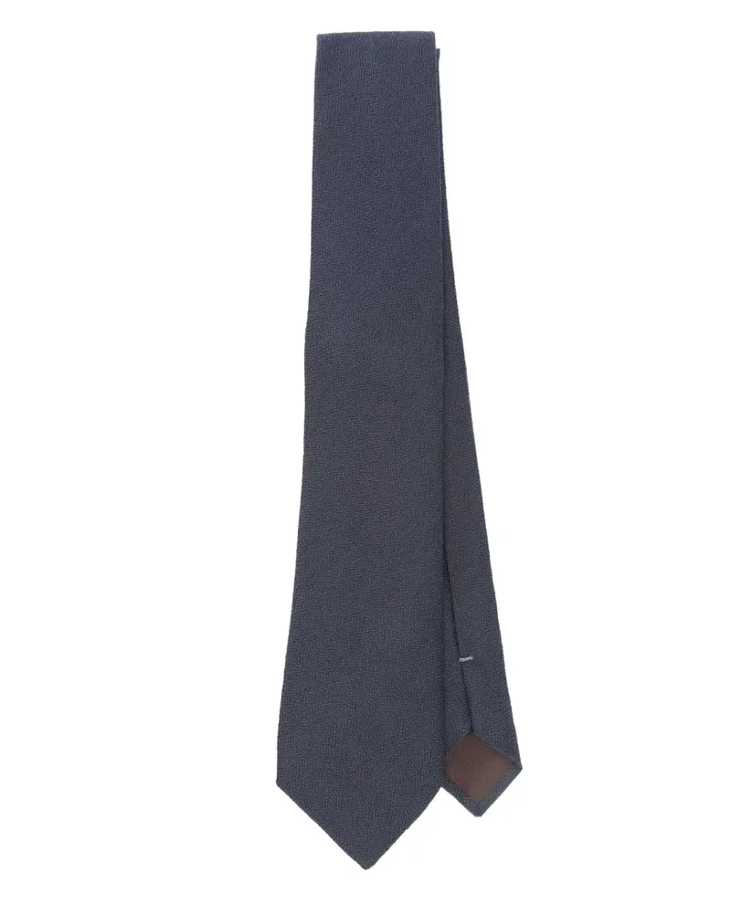 Canali Strukturierte Krawatte - Blau Blau