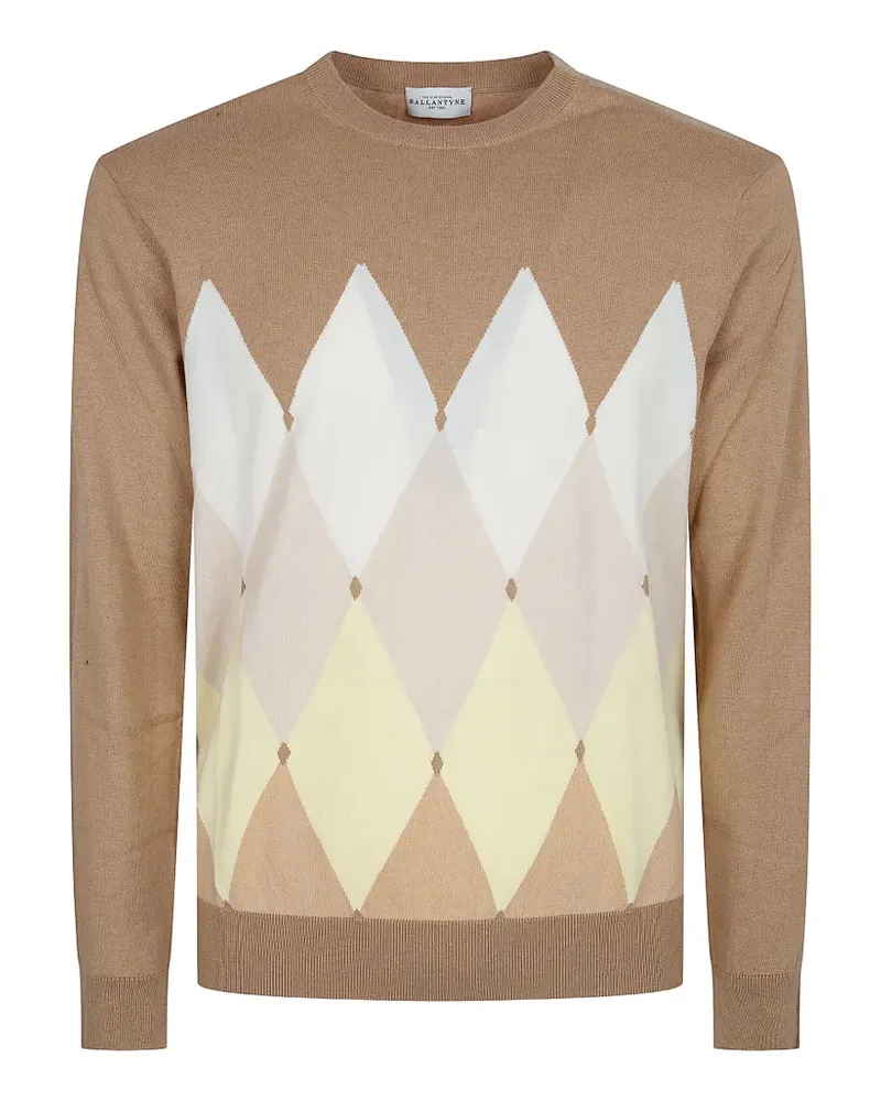 Ballantyne Pullover mit Argyle-Muster - Nude Nude