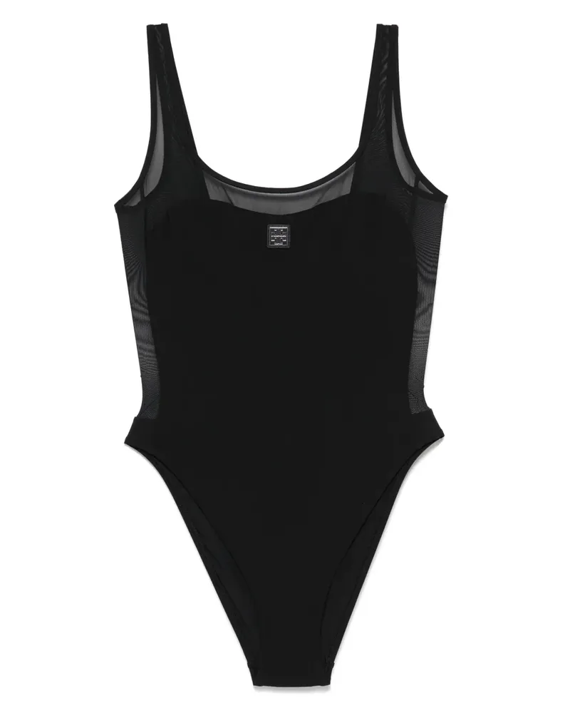Tory Burch Badeanzug aus Mesh - Schwarz Schwarz