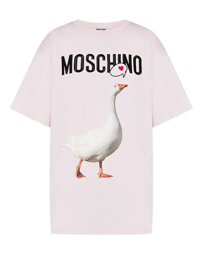 Moschino T-Shirt mit Gänse-Print - Rosa Rosa