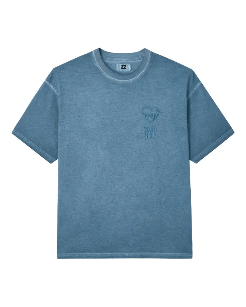 Izzue logo-embroidered T-shirt - Blau Blau