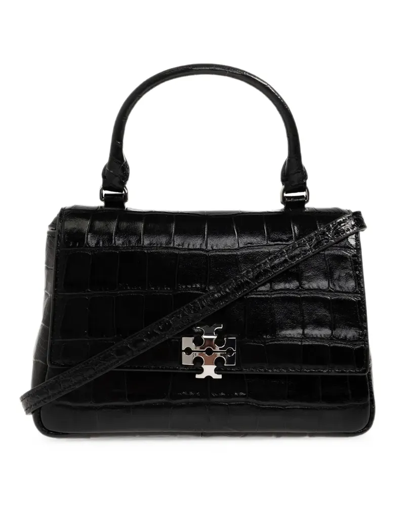 Tory Burch Charlie Tote Bag mit Kroko-Effekt - Schwarz Schwarz