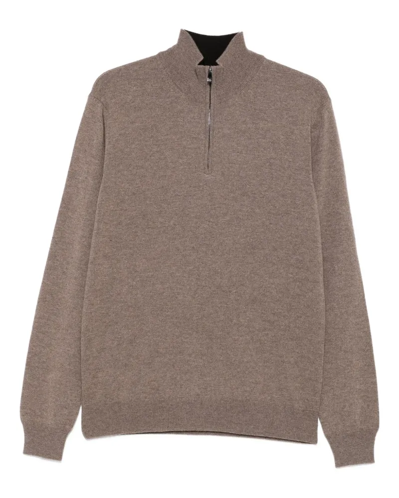 Corneliani Pullover mit Reißverschluss - Braun Braun