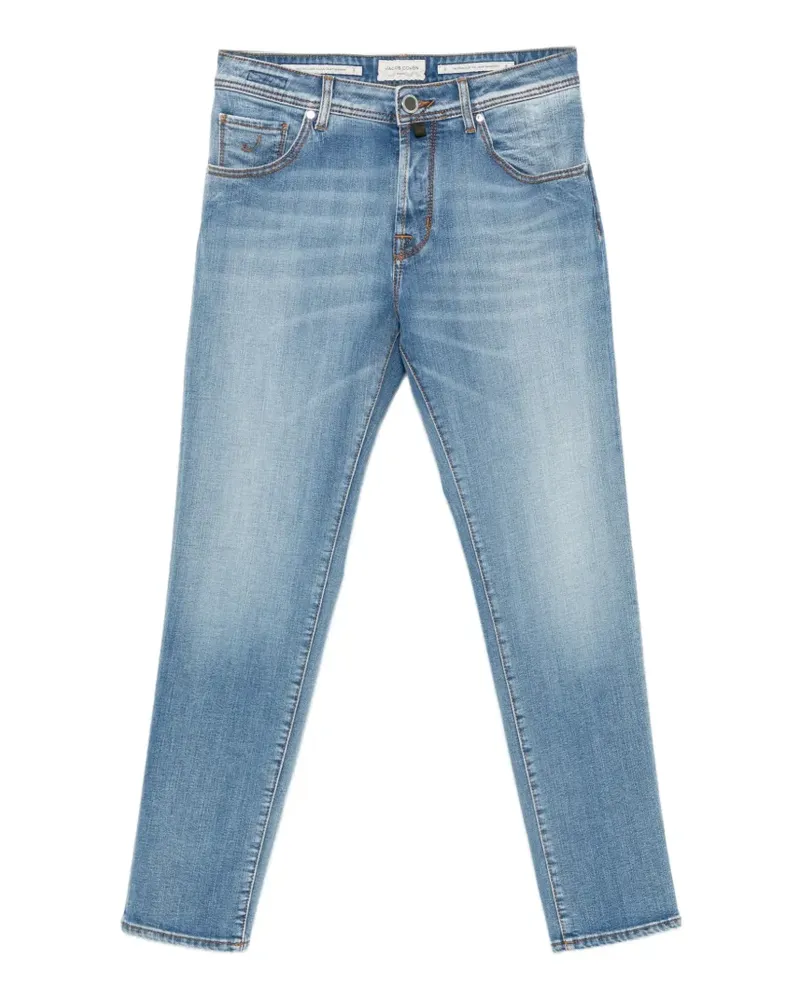 Jacob Cohën Straight-Leg-Jeans mit Logo-Patch - Blau Blau