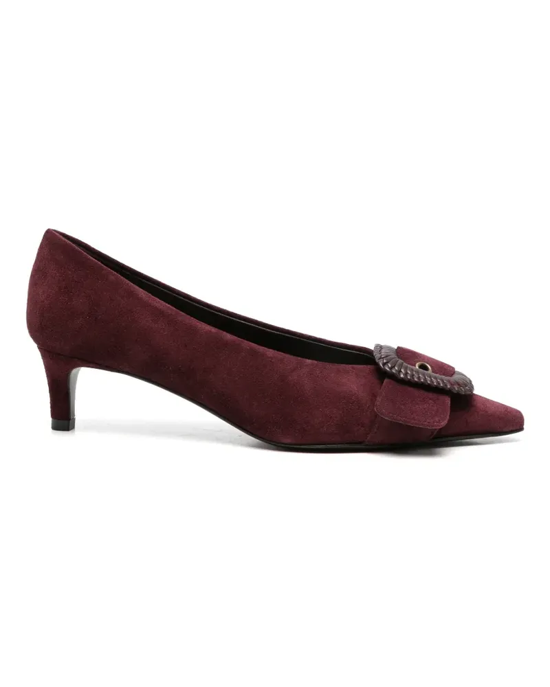 FESTA Milano buckle-detail pointed-toe leather heeled pumps - Rot Rot