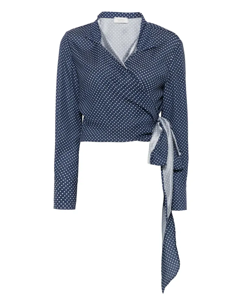 MAZZARELLI Hemd mit Polka Dots - Blau Blau