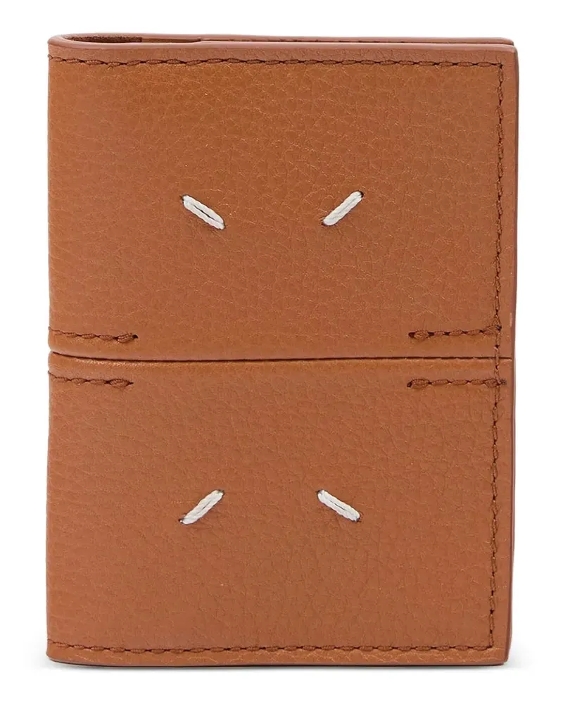 Maison Margiela Kartenetui mit Ziernähten - Braun Braun