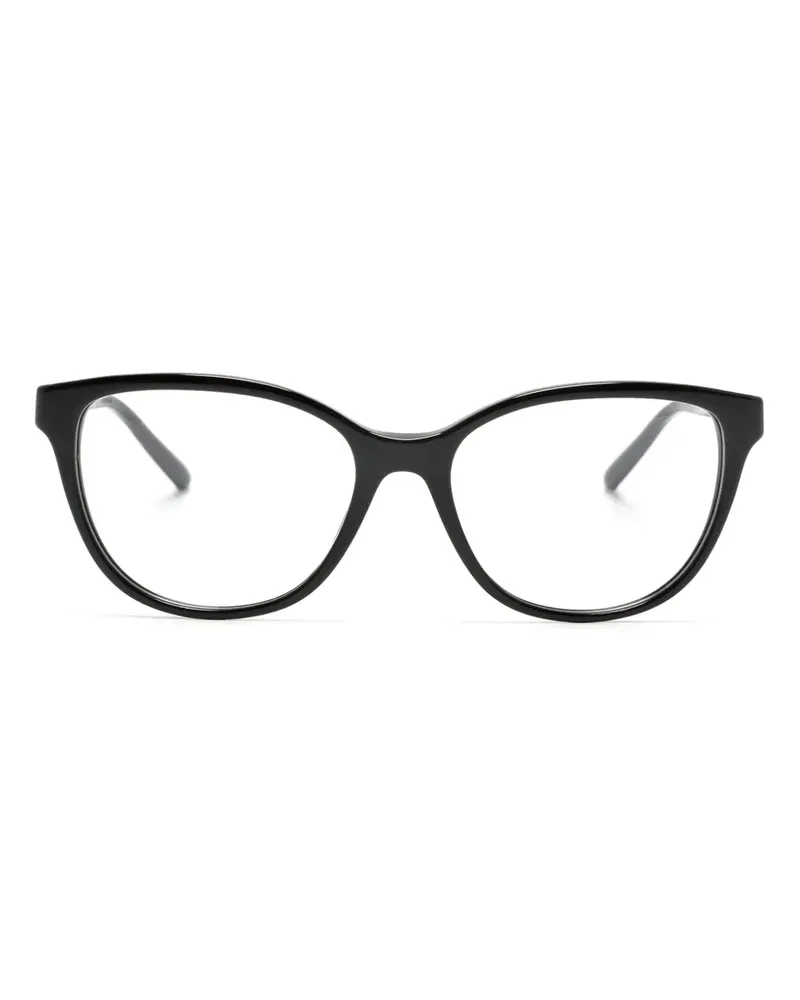 Emporio Armani Brille mit Oversized-Gestell - Schwarz Schwarz