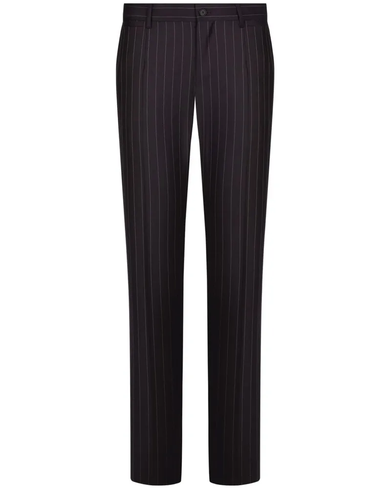 Dolce & Gabbana Klassische Hose mit Nadelstreifen - Schwarz Schwarz