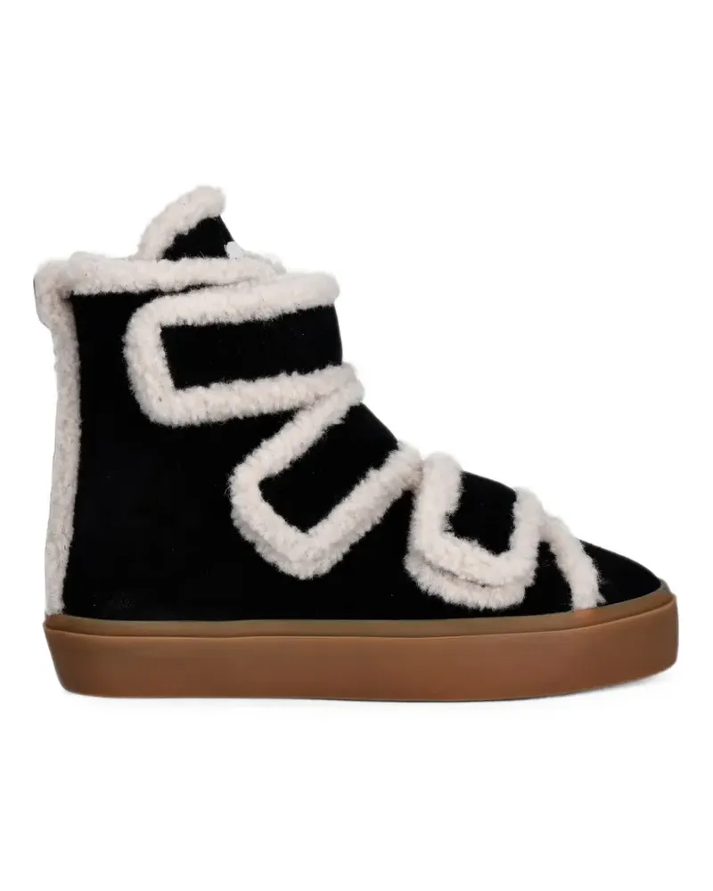 INUIKII shearling-trim touch-strap sneakers - Schwarz Schwarz