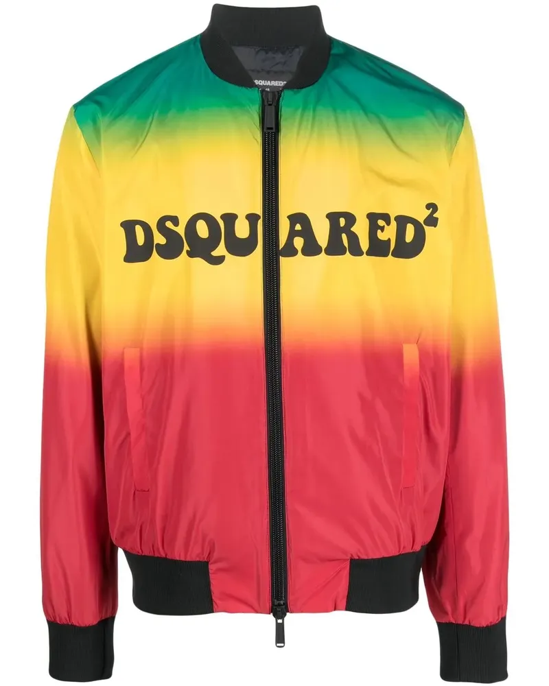 Dsquared2 Jacke mit Logo-Print - Grün Grün