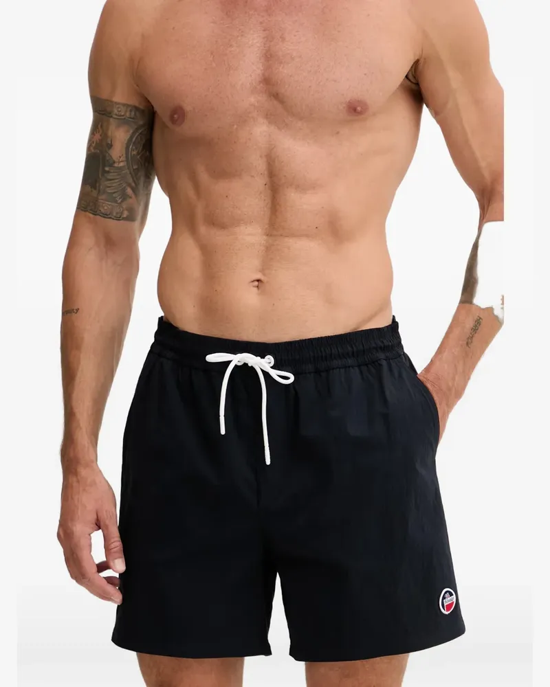 FUSALP Halfi logo-patch drawstring swim shorts - Blau Blau