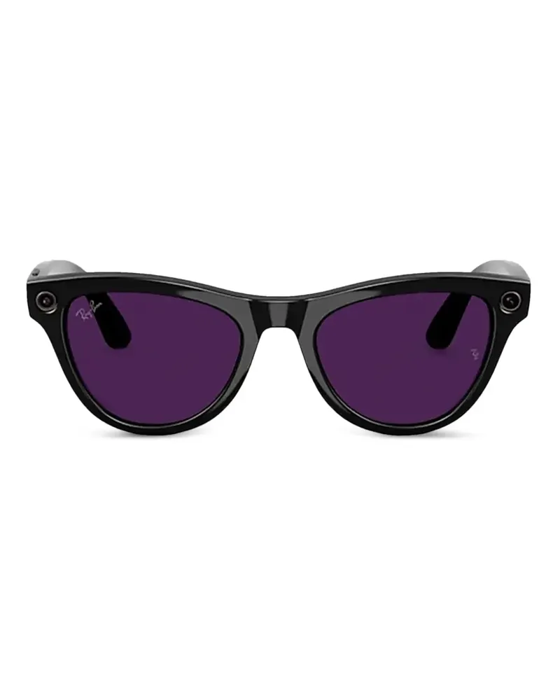 Ray Ban Meta Skyler Sonnenbrille mit geometrischen Gestell - Schwarz Schwarz