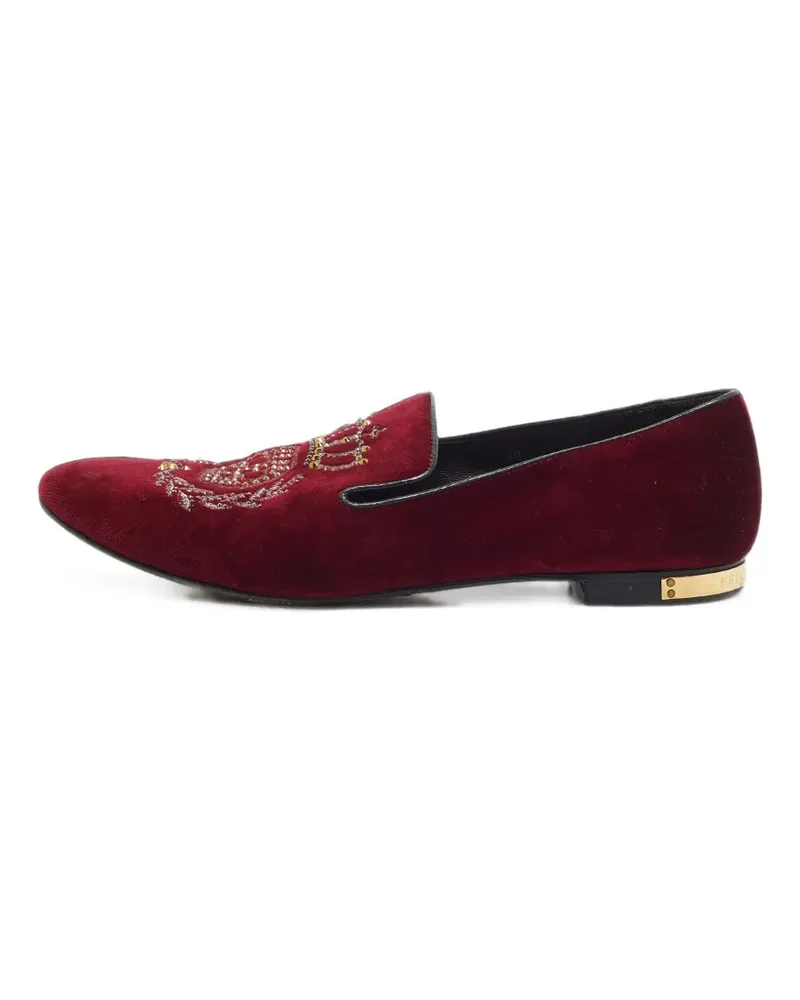 Philipp Plein crystal-embellished loafers - Rot Rot