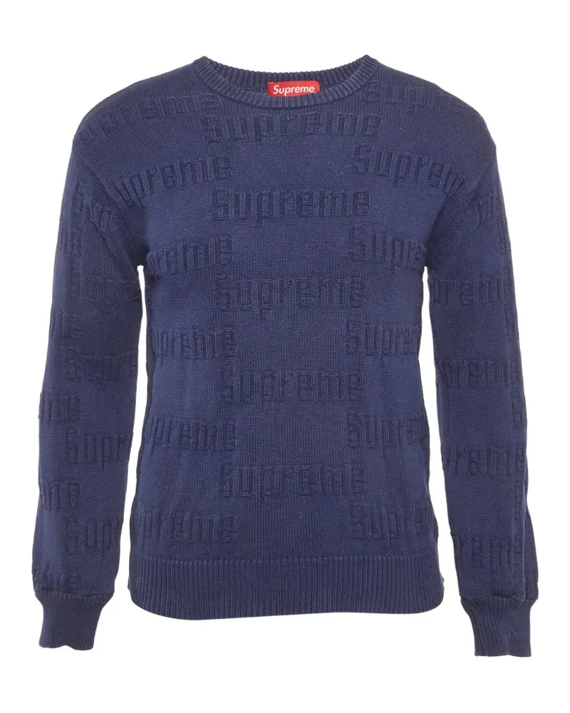 Supreme Being logo-pattern sweater - Blau Blau