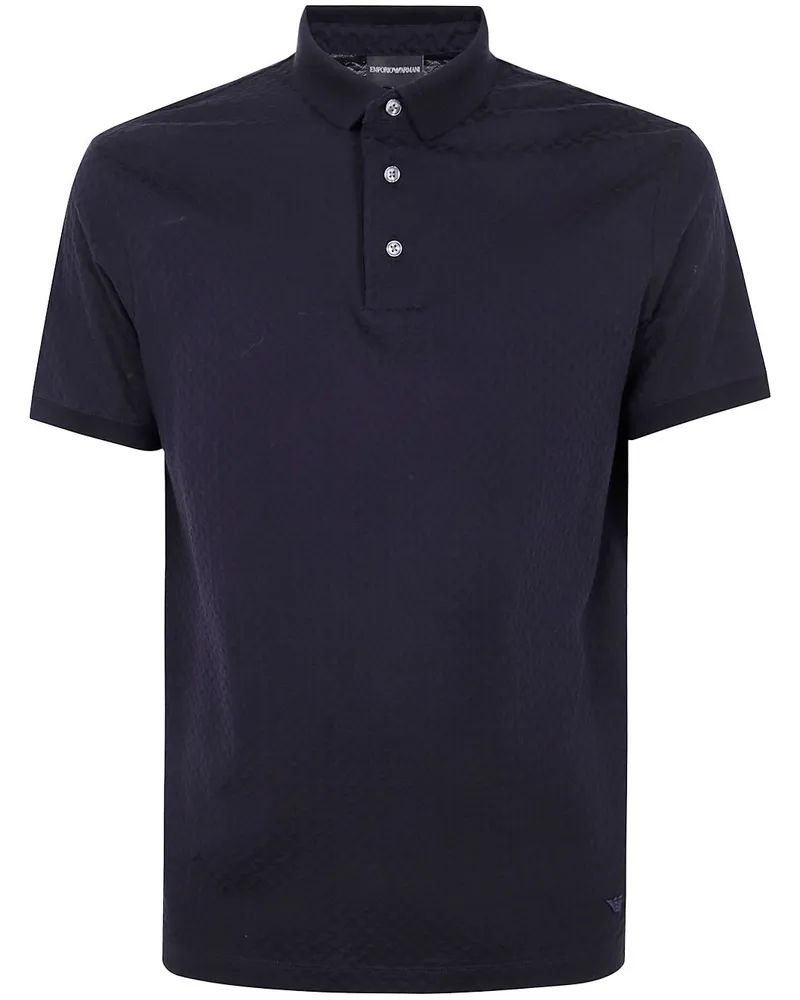 Emporio Armani Poloshirt mit Knopfverschluss - Blau Blau