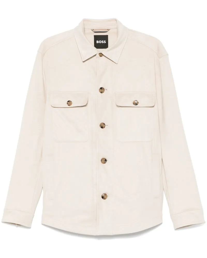 HUGO BOSS Jacke aus Wildleder - Nude Nude