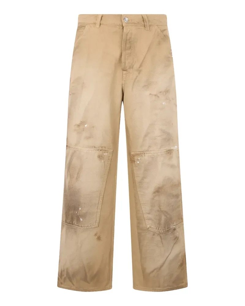 nine:inthe:morning distressed-panelled cargo pants - Nude Nude