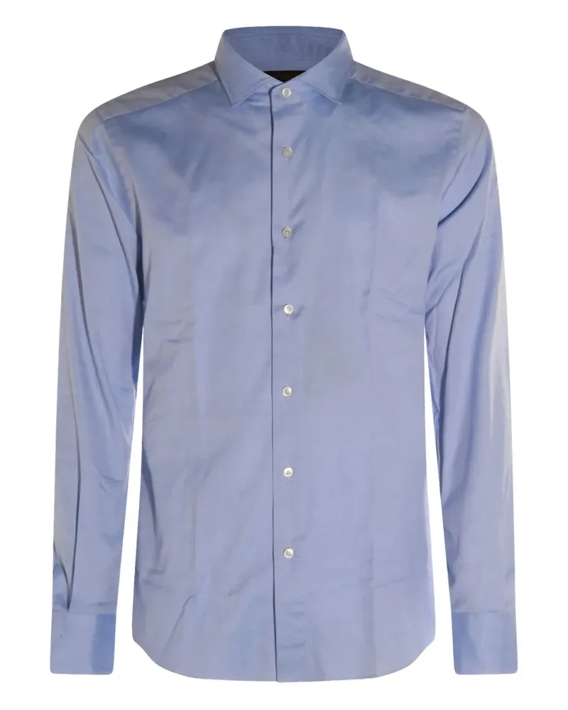 Glanshirt long-sleeve cotton shirt - Blau Blau