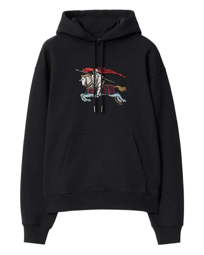 Burberry Hoodie mit Equestrian Knight-Stickerei - Schwarz Schwarz