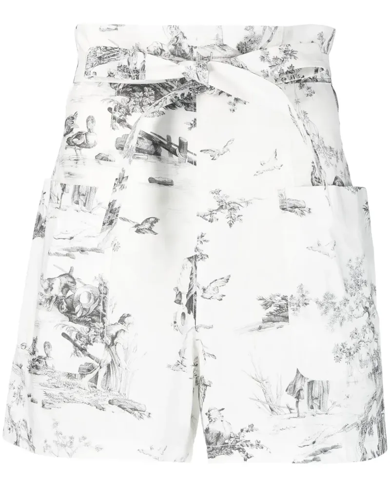Philosophy Di Lorenzo Serafini Shorts mit grafischem Print - Weiß Weiß