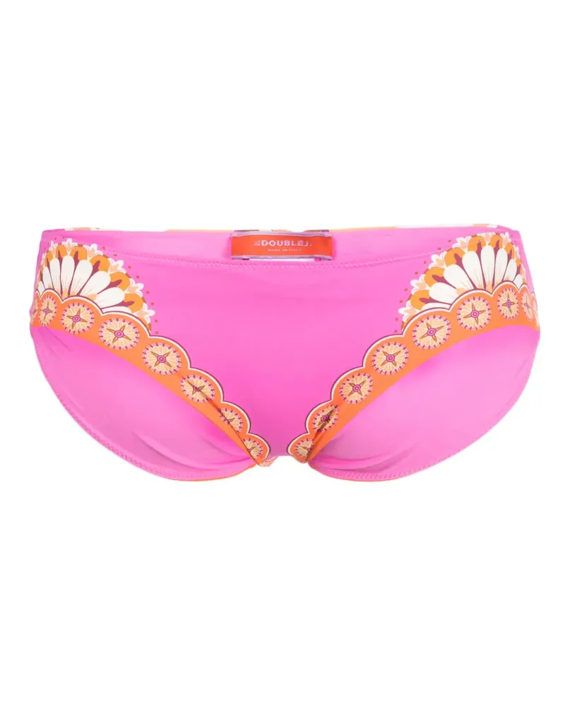 La DoubleJ Bikinihöschen mit Blumen-Print - Rosa Rosa