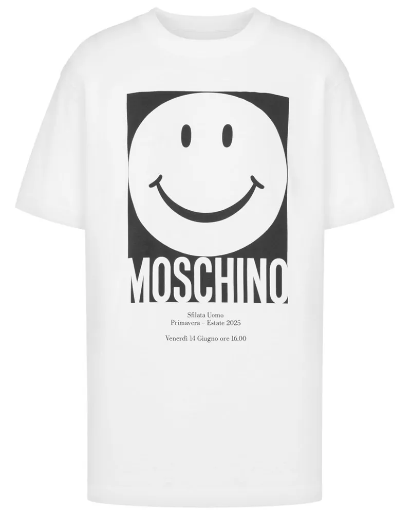 Moschino T-Shirt mit Logo-Print - Weiß Weiß