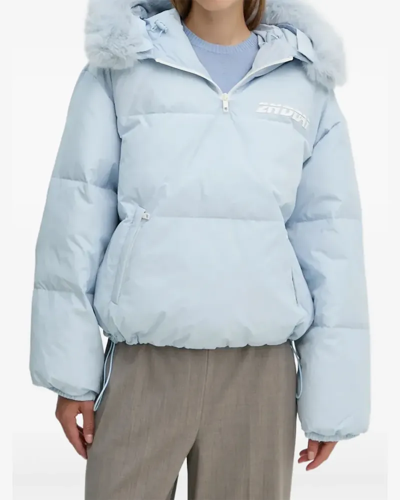 Day Birger et Mikkelsen Kapuzenjacke mit kurzem Reißverschluss - Blau Blau