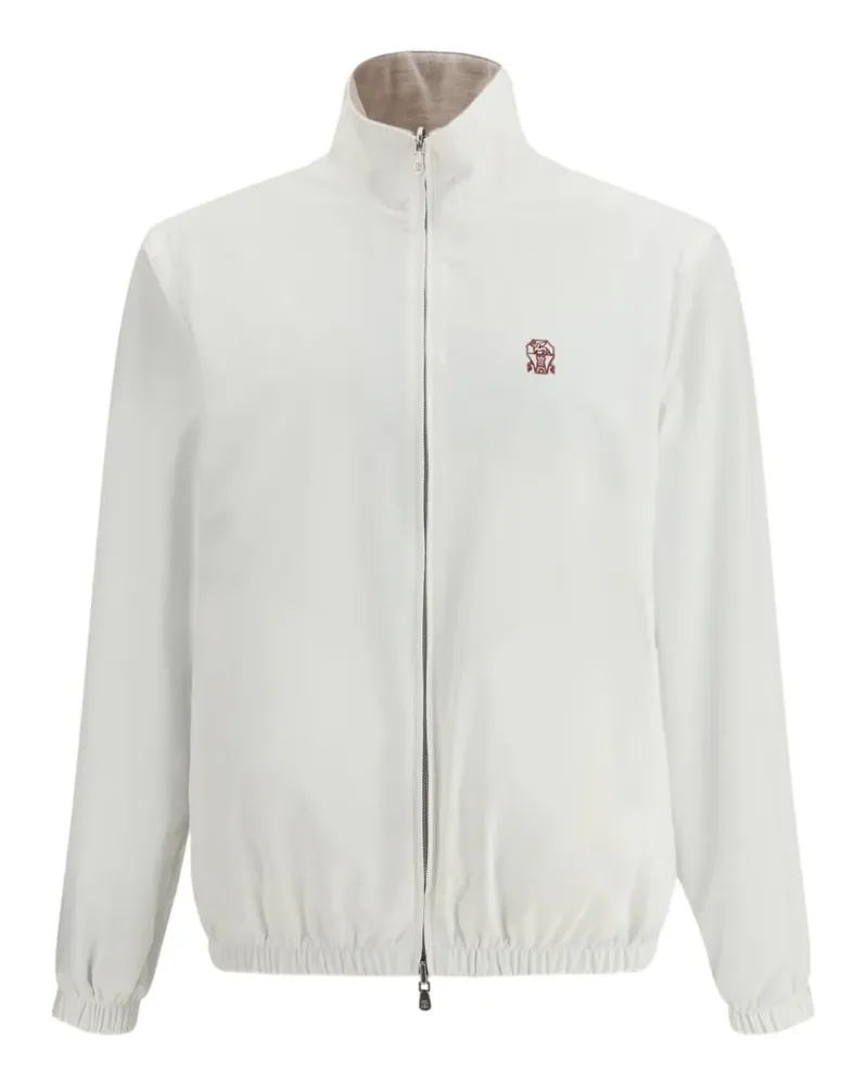 Brunello Cucinelli Wendbare Jacke mit Reißverschluss - Weiß Weiß