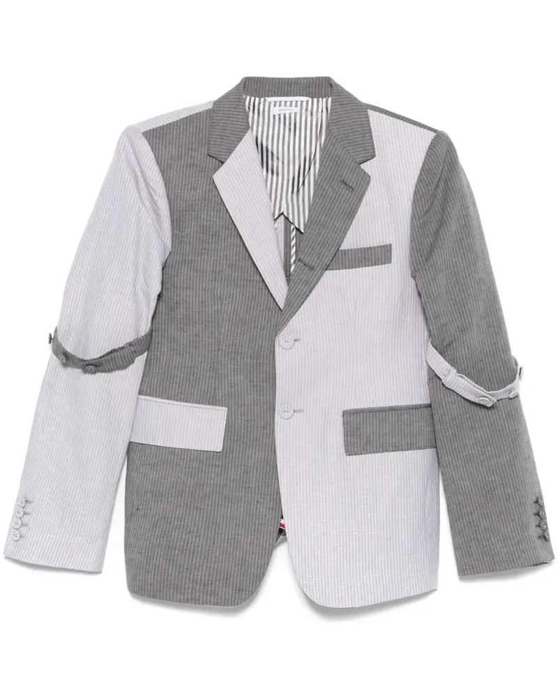 Thom Browne Gestreiftes Sakko - Grau Grau