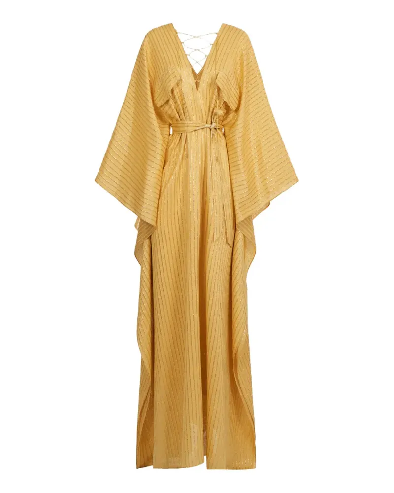 Taller Marmo Mojave Kaftan-Maxikleid mit Schnürung - Gold Gold