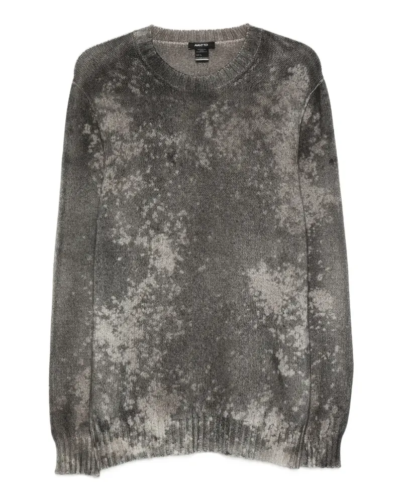 Avant Toi distressed-effect ribbed-knit sweater - Schwarz Schwarz
