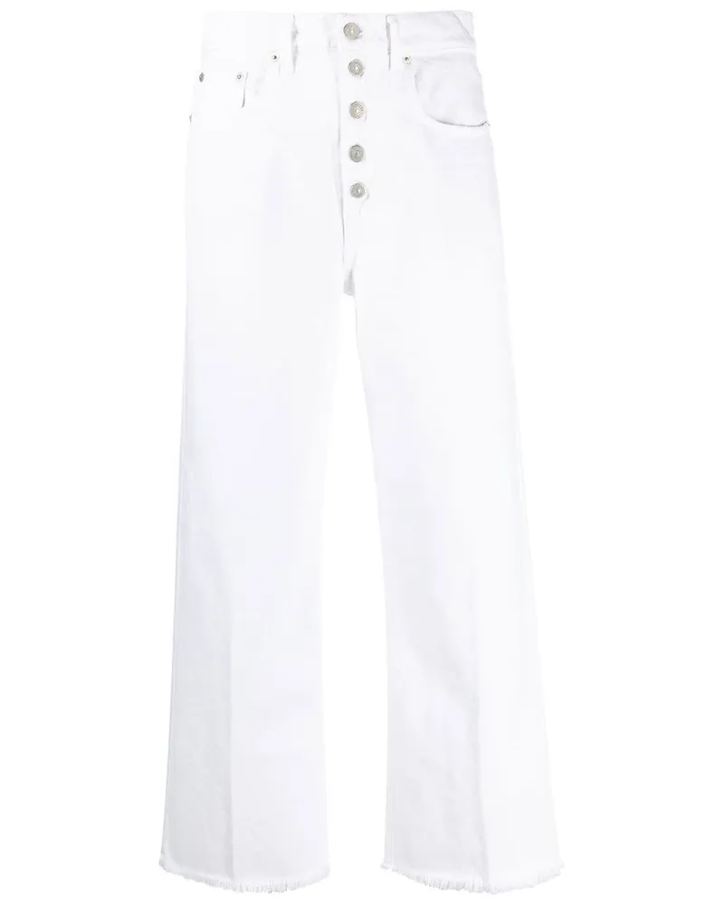 Ralph Lauren Weite Cropped-Jeans - Weiß Weiß