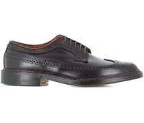 Perforiertes Derby-Schuhe - Braun